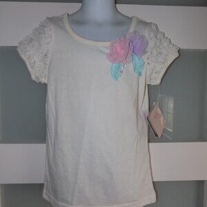 Sophia Grace and Rosie Flower Petal Sleeve Shirt Size S (6/6X) Girl's NWD